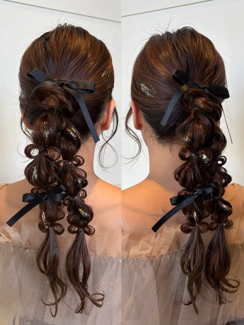 ロング ヘアアレンジ デート ヘアセット 高橋 乙葉のヘアスタイル