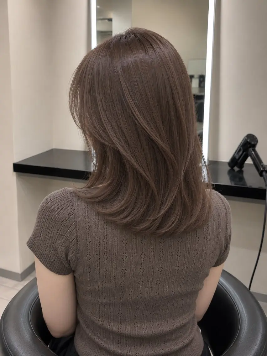 ミディアム カラー ブラウンカラー トリートメント 🌈ウルトワ水素 髪質改善naru🌈のヘアスタイル