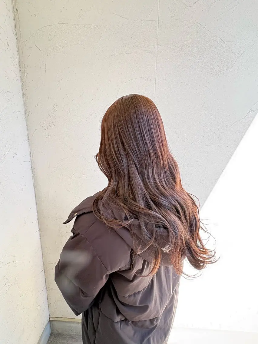 ロング カラー ブラウンカラー ヘアカラー トリートメント 加藤 七夕奈のヘアスタイル