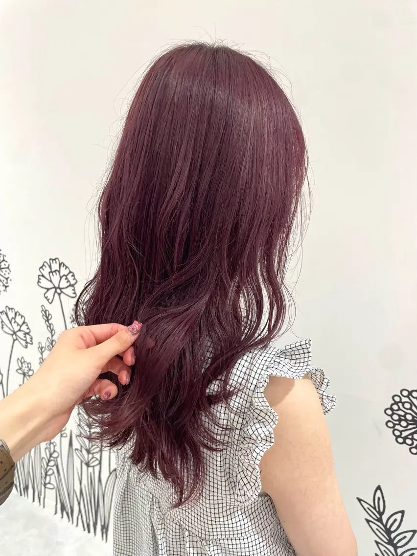 ロング ヘアカラー トリートメント 🎟暖色カラー /アレンジ🎀くるみのヘアスタイル