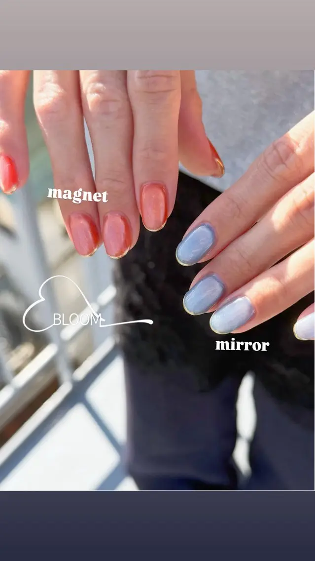 ネイル マグネットネイル ミラーネイル BLOOM. KANAのネイルデザイン