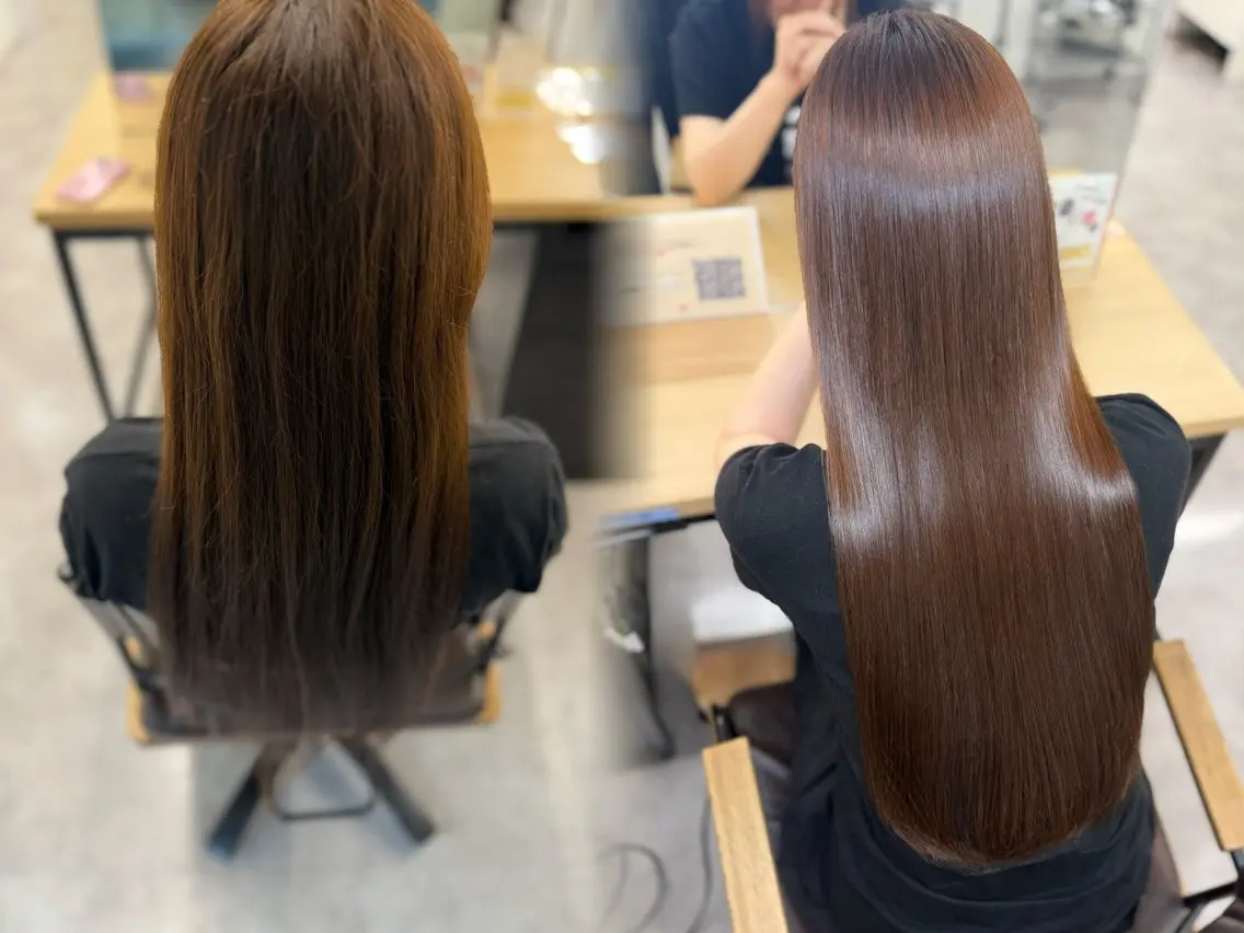ロング 縮毛矯正 縮毛矯正 京谷 日向のヘアスタイル