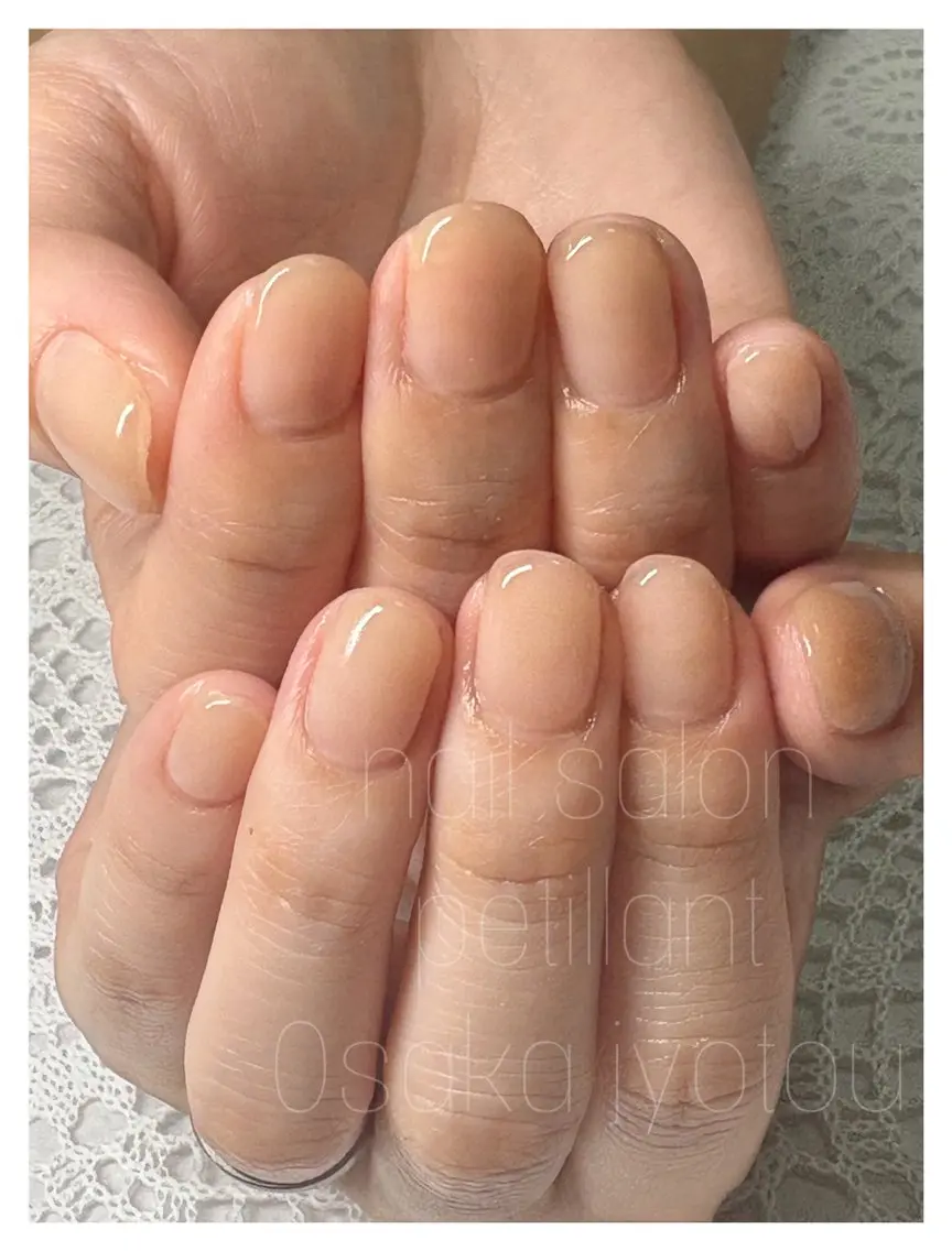 ネイル ワンカラーネイル ショートネイル nail salon petillantのネイルデザイン