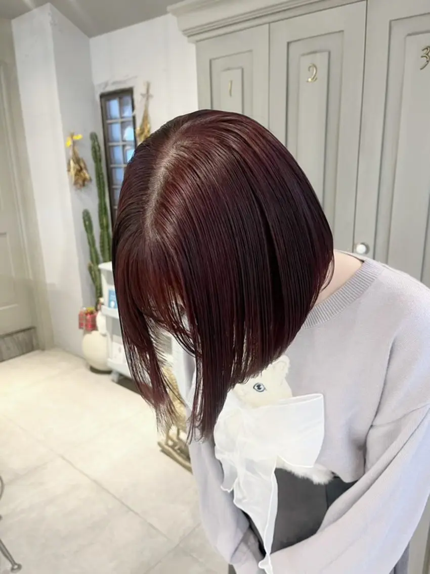 ミディアム カラー ヘアカラー 🍓艶モテ暖色カラー 🎀mayu🍓のヘアスタイル