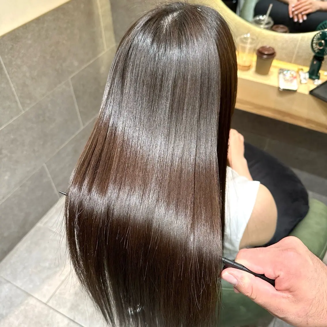 ロング カット 縮毛矯正 クセ/うねり改善/ 縮毛矯正🫧ゆりのヘアスタイル