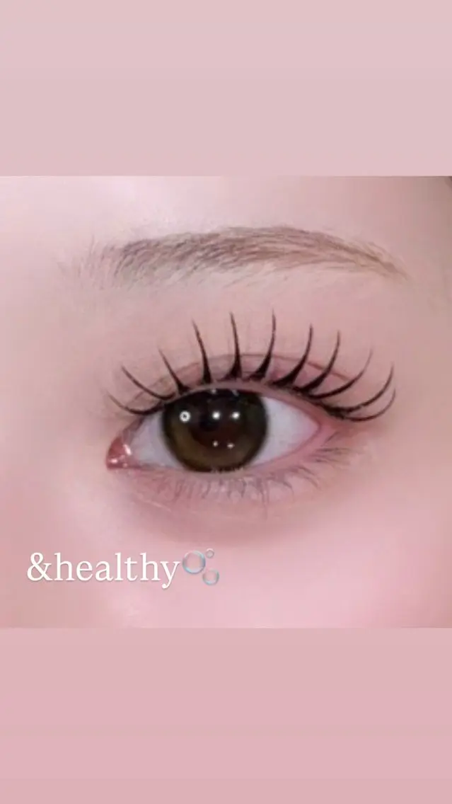 【&healthy(アンドヘルシー)80本🍀】~下がりまつ毛を立ち上げたい方に~ ✨LEDマツエク×まつげパーマ✨の写真