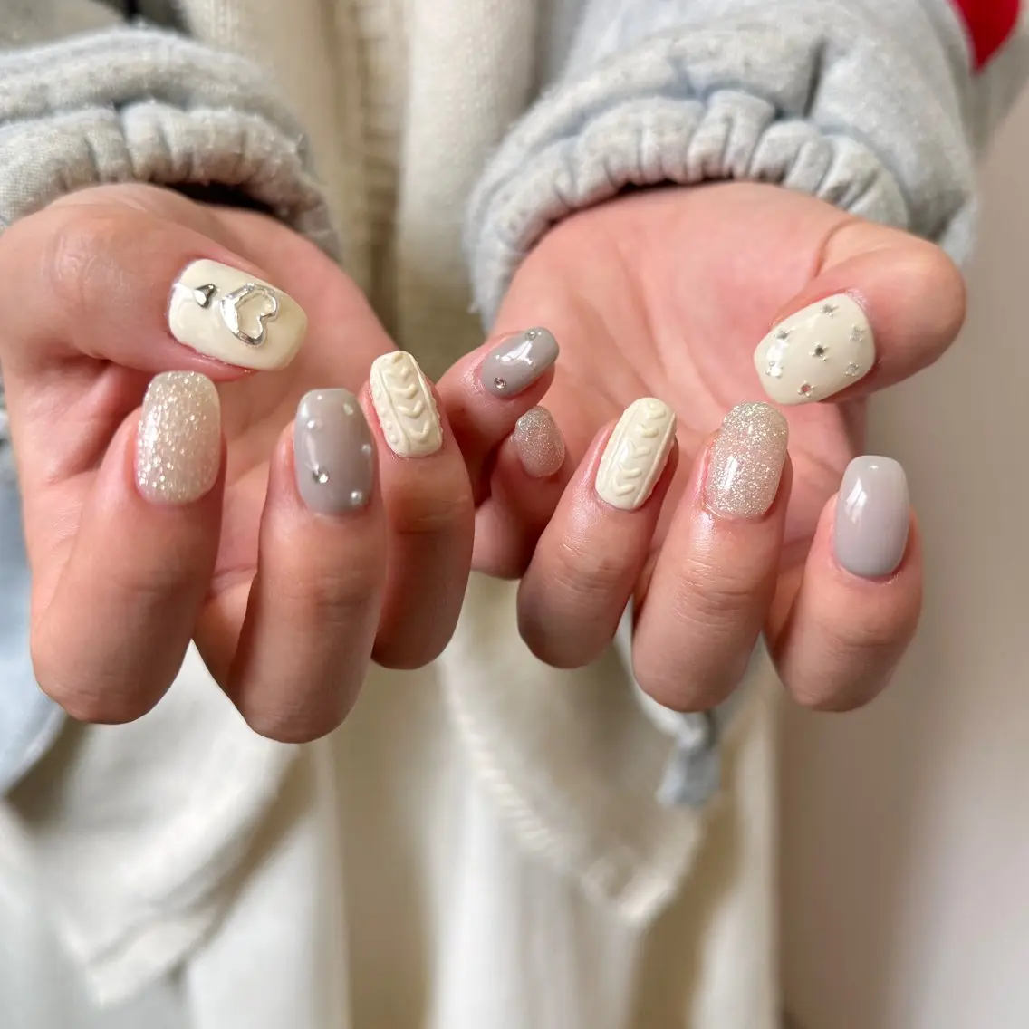 ネイル ハート バレンタイン ハンドネイル pointillé .ayaのネイルデザイン