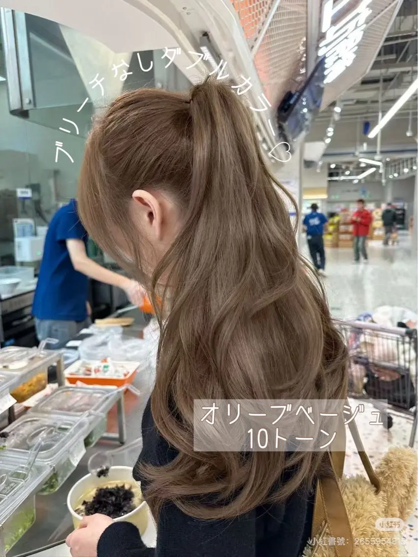 ロング カラー ベージュカラー ブリーチ 透明感カラー ダブルカラー ブリーチなしカラー 盛れる顔周り✨韓国式 レイヤーkanatoのヘアスタイル