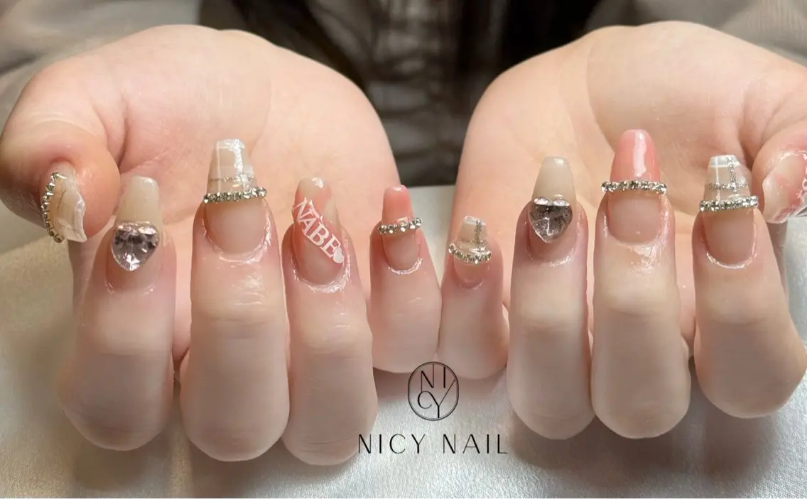 ネイル アートネイル オーロラネイル ブルー チークネイル フットネイル ハンドネイル NICY NAIL 池袋のネイルデザイン