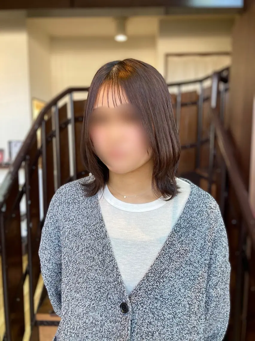 ミディアム カット 岡大前ハッシュカット ×髪質改善/松島大己のヘアスタイル