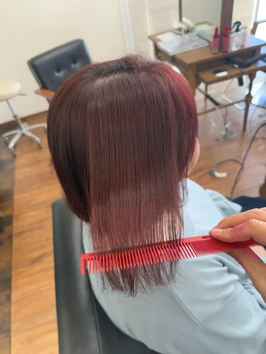 ミディアム カラー ボブ トリートメント 森下 みきのヘアスタイル