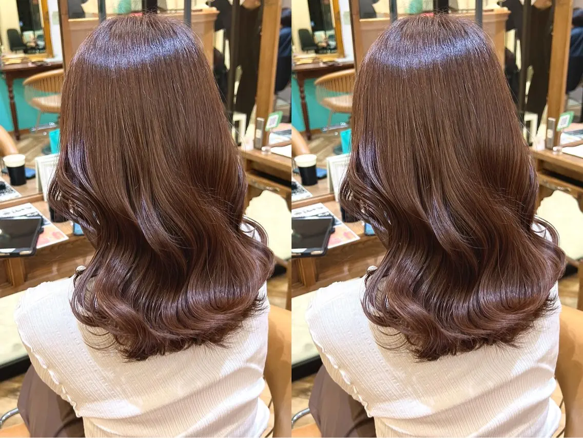 セミロング カラー ヘアアレンジ 🇰🇷韓国レイヤー 錦糸町【北山謙三】のヘアスタイル