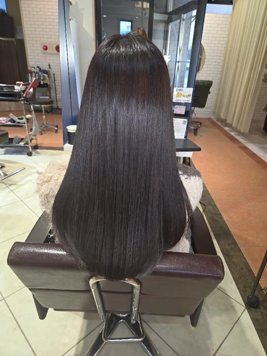 ロング 縮毛矯正 カット 縮毛矯正 トリートメント 武鹿野 光江のヘアスタイル