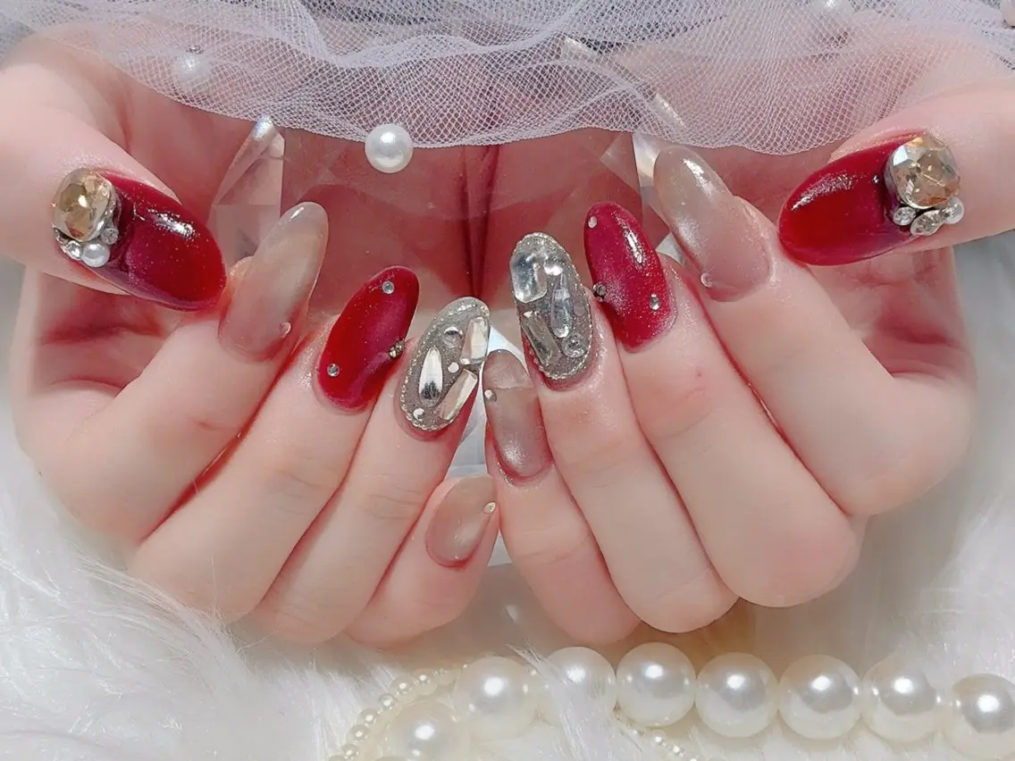 ネイル フットネイル ジェルネイル マグネットネイル 持ち込み パラジェル Nail×Lani 深爪矯正対応◎のネイルデザイン