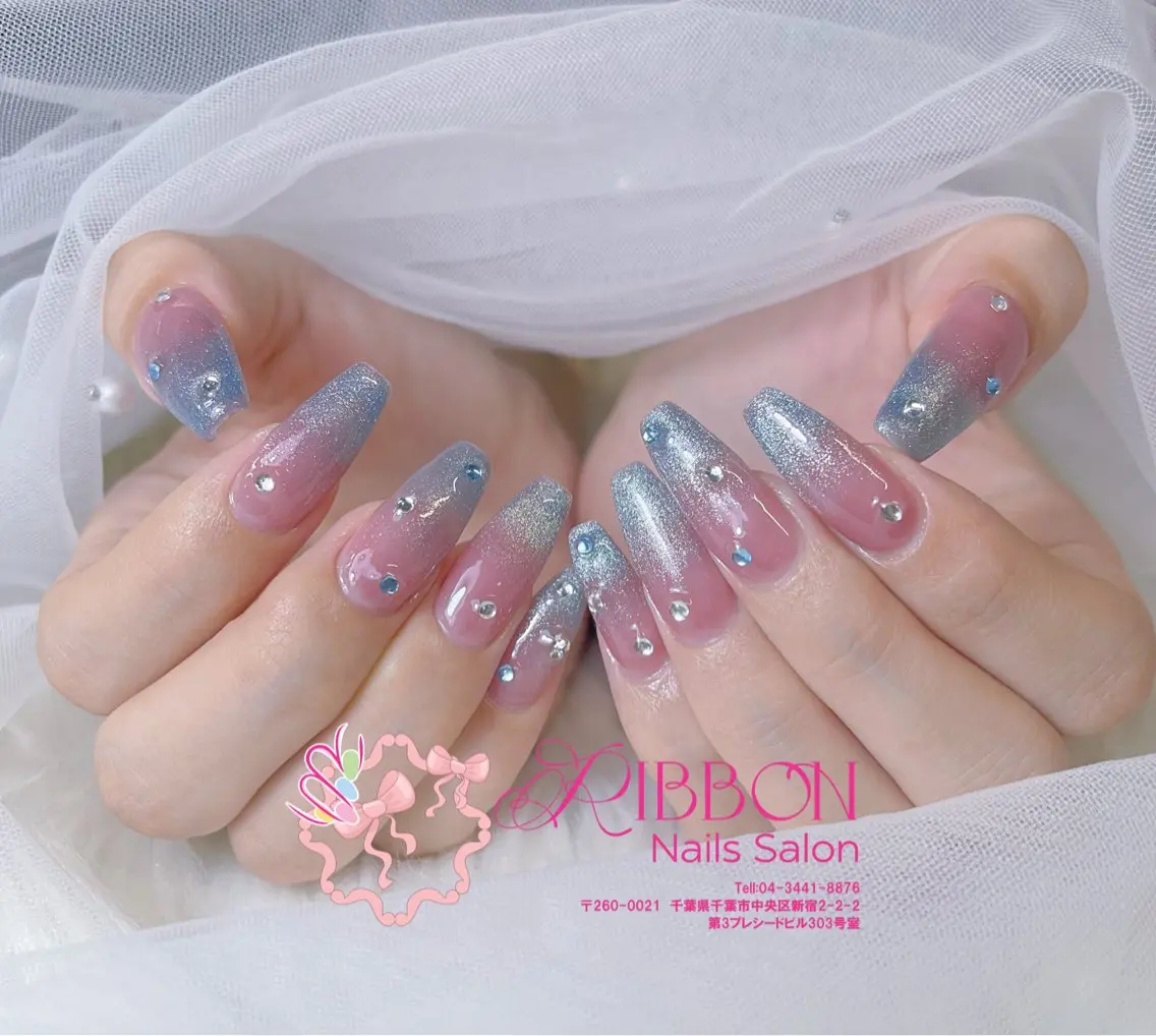 ネイル フットネイル フレンチネイル ジェルネイル マグネットネイル 持ち込み ハンドネイル Ribbonnail salonのネイルデザイン