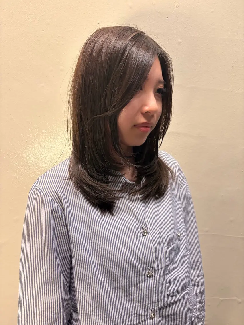 ミディアム 渡辺奎斗/ ボブ レイヤーカットのヘアスタイル