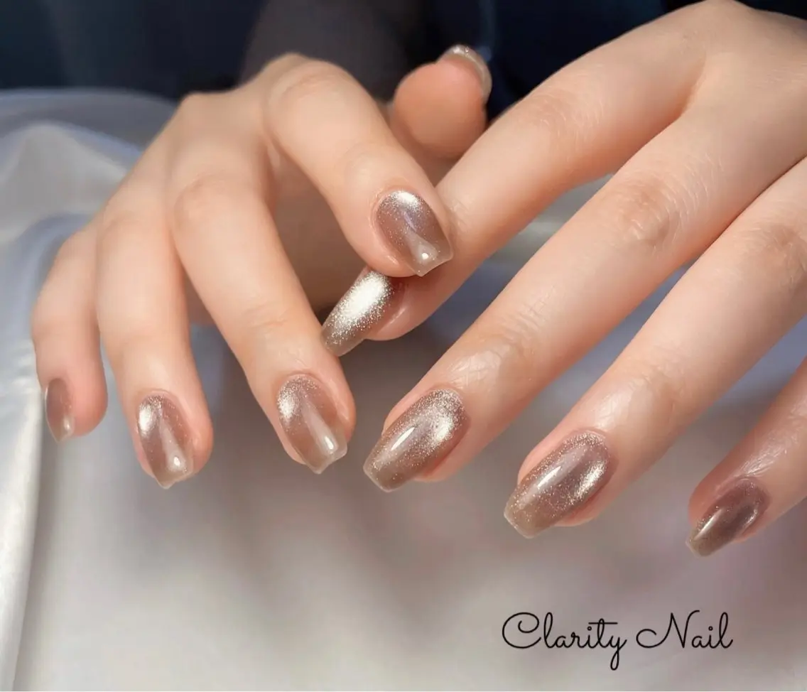 ネイル マグネットネイル ワンカラーネイル ハンドネイル Clarity Nailのネイルデザイン