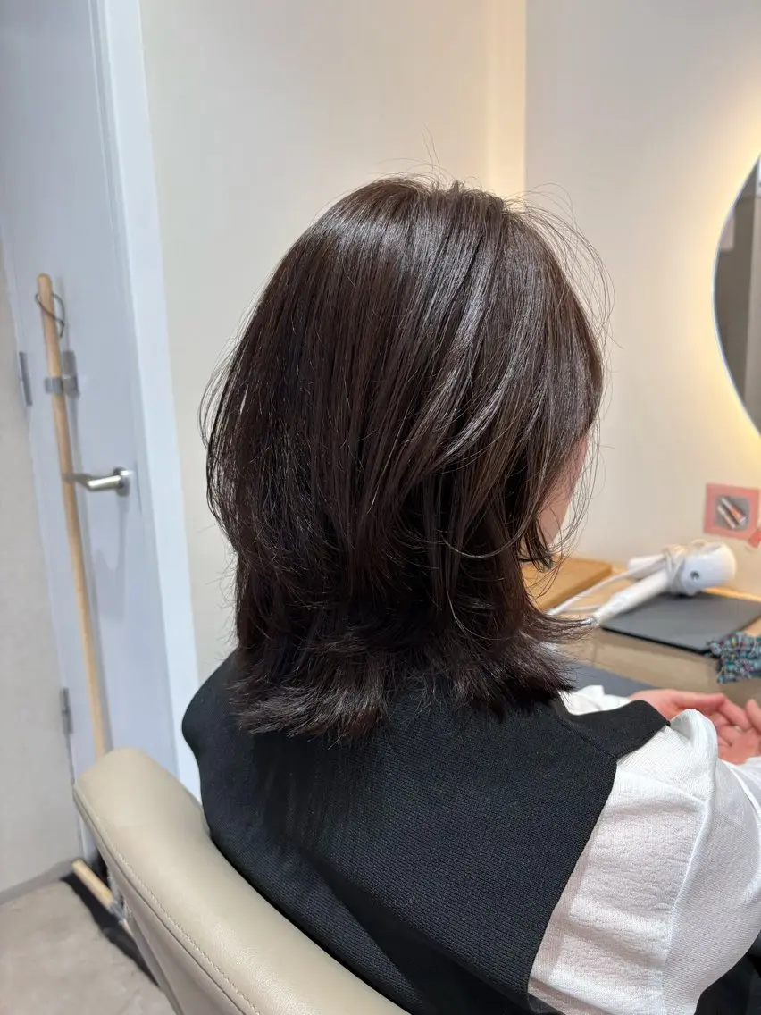 ミディアム カラー レイヤーカット カット ヘアカラー レイヤー/透明感/髪 質改善/メンズ/佐藤のヘアスタイル