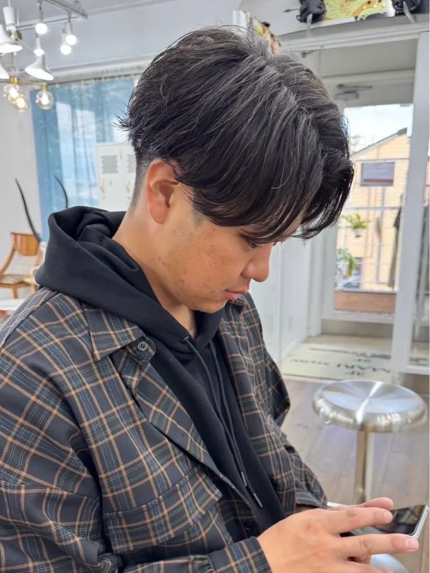 ショート パーマ メンズ カット パーマ 縮毛矯正 メンズ特化サロン ユウヘイのヘアスタイル