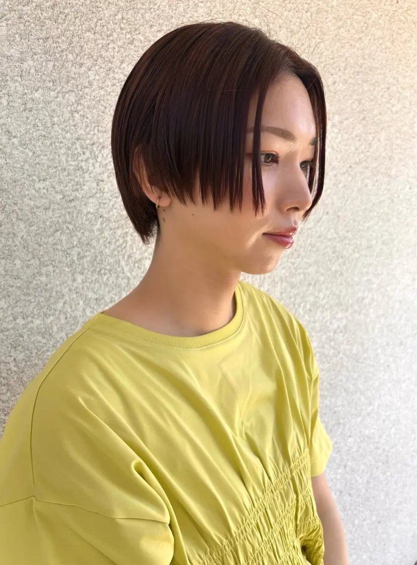 ショート カラー ハンサムショート ショートヘア カット ヘアカラー トリートメント 桑原 菜摘のヘアスタイル
