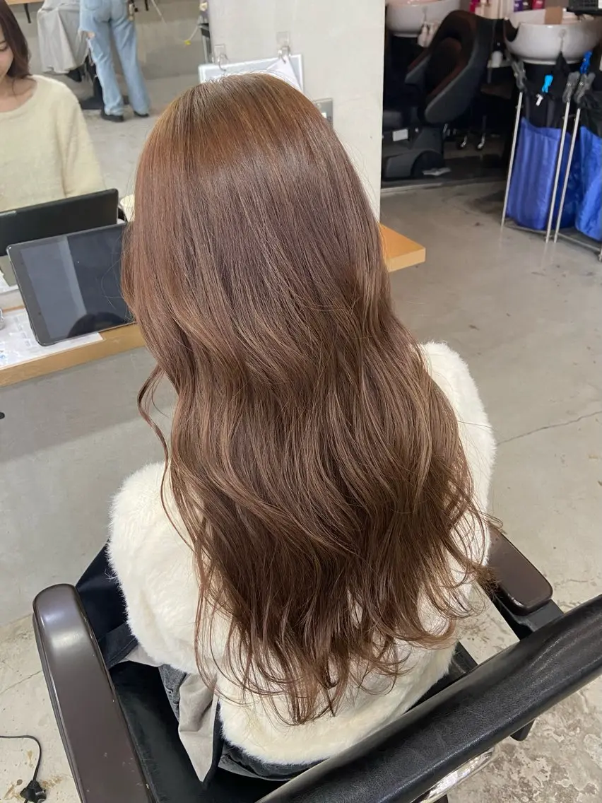 ロング カラー ヘアカラー 安住 日花のヘアスタイル