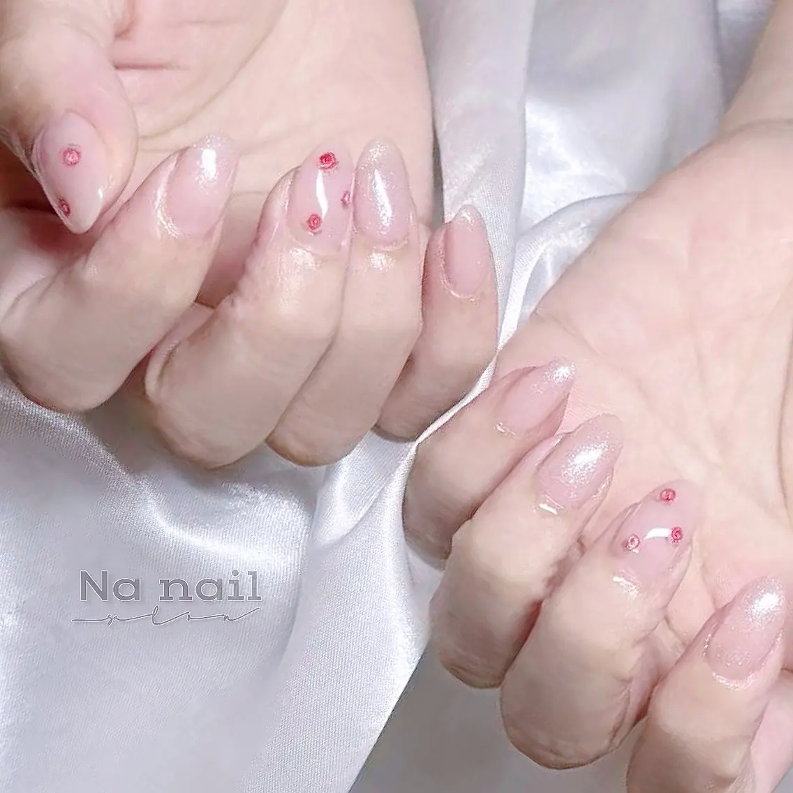 ネイル チークネイル フラッシュネイル フレンチネイル ジェルネイル グラデーション ハンドネイル ハンドケア CC Nail 高田馬場のネイルデザイン