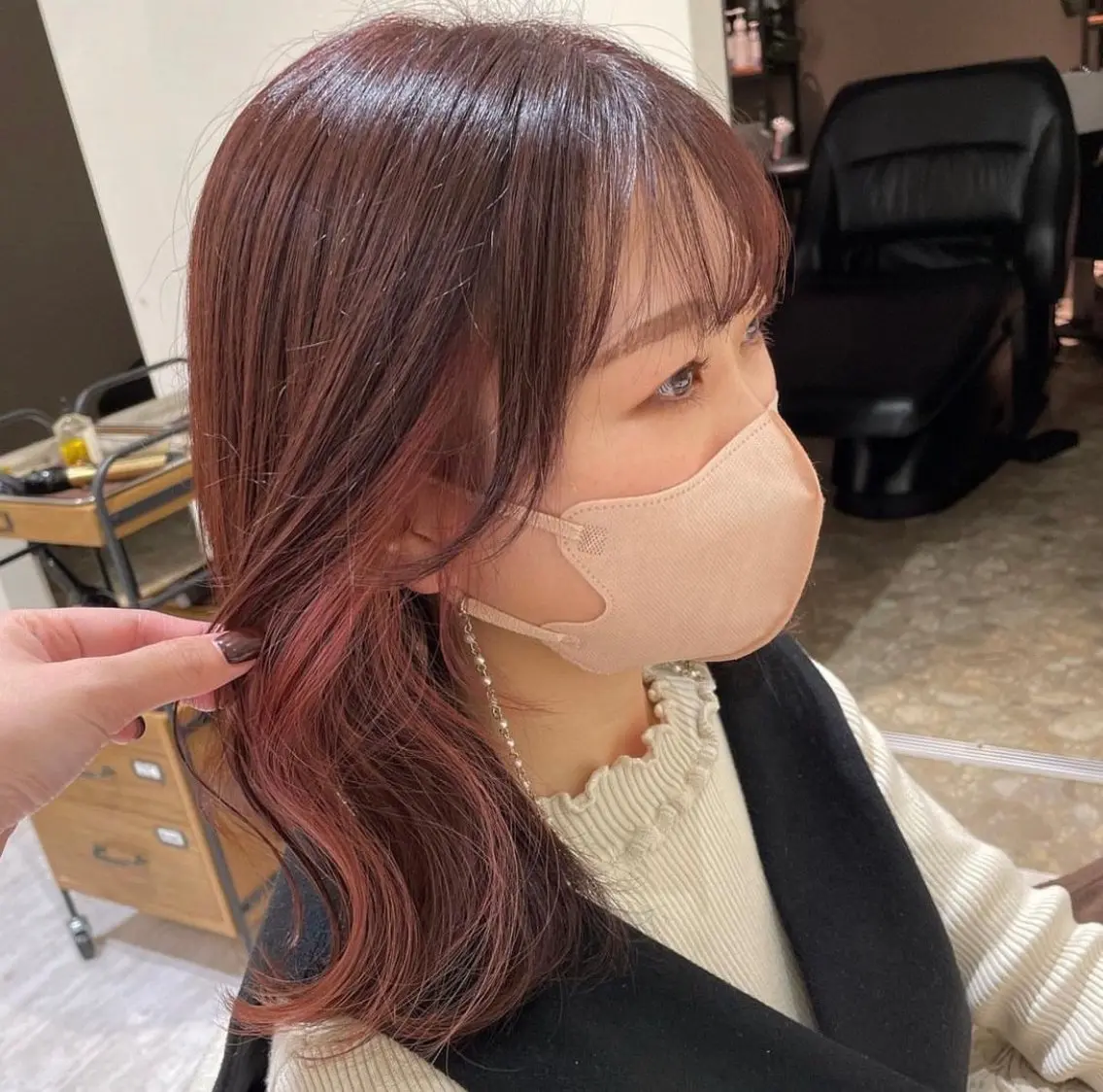 カラー イヤリングカラー lole. まさきのヘアスタイル