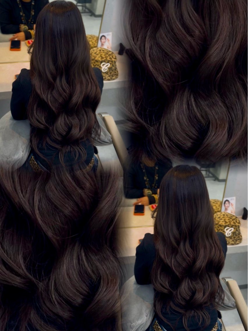 ロング エクステ 薄井舞｜ハイトーン× エクステの神様のヘアスタイル