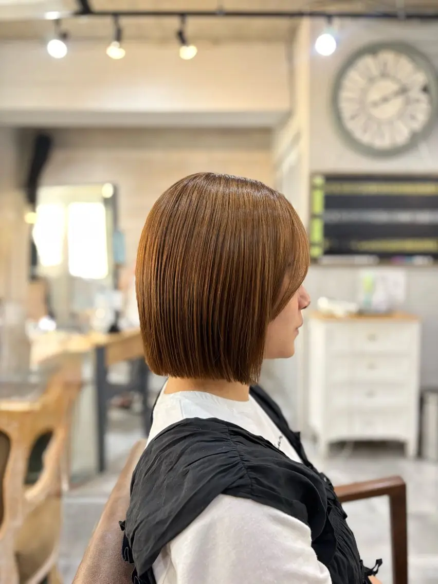 ショート カット ヘアカラー トリートメント suzuka🌿 レイヤー/艶カラーのヘアスタイル