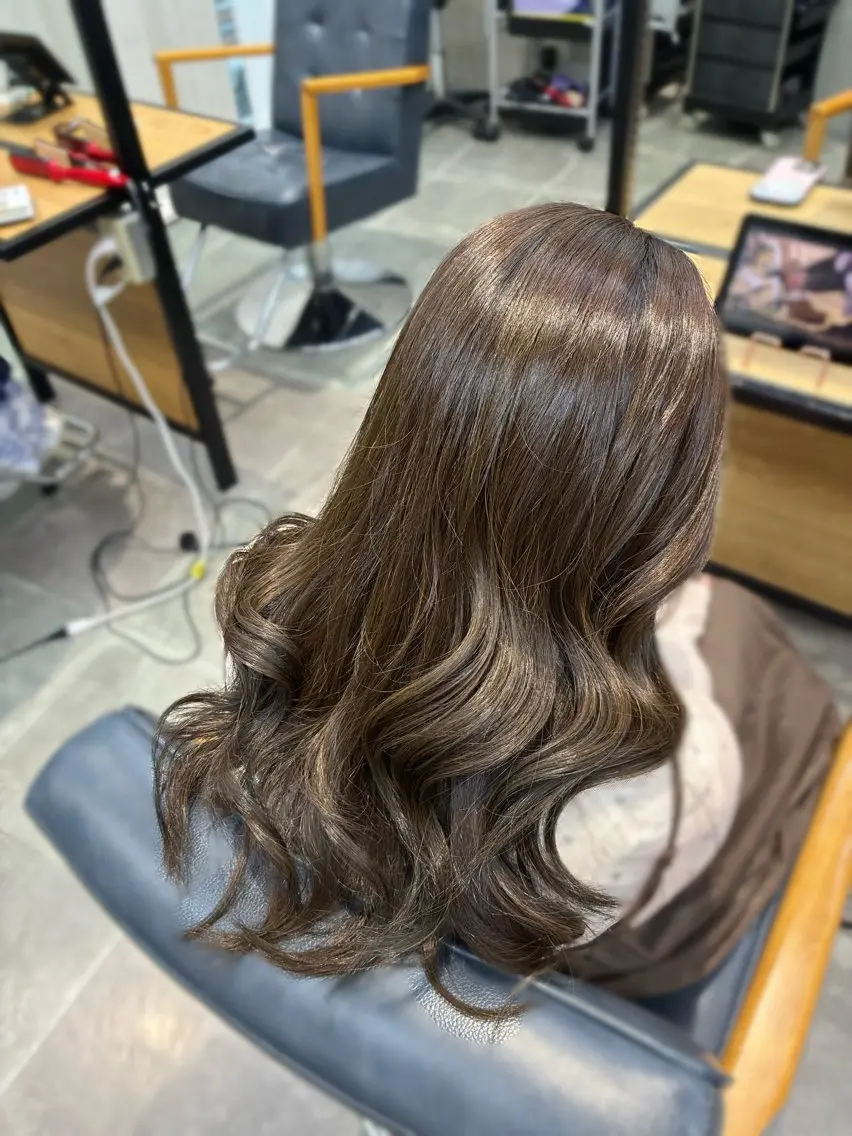 カラー アッシュ ベージュカラー 透明感カラー オレンジ ヘアカラー トリートメント 透明感カラー🌟梅田 🌟Shinobuのヘアスタイル