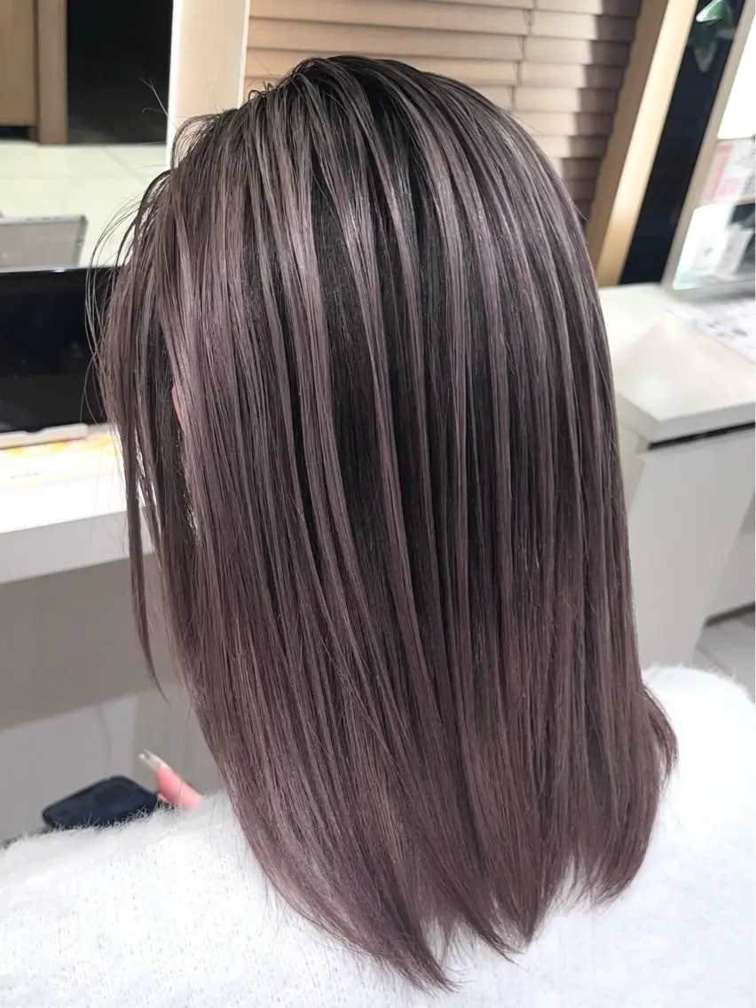 ミディアム カラー バレイヤージュ 髪質改善 レイヤーカット ヘアカラー トリートメント 大宮/バレイヤージュ 髪質改善/澤田隆誠のヘアスタイル