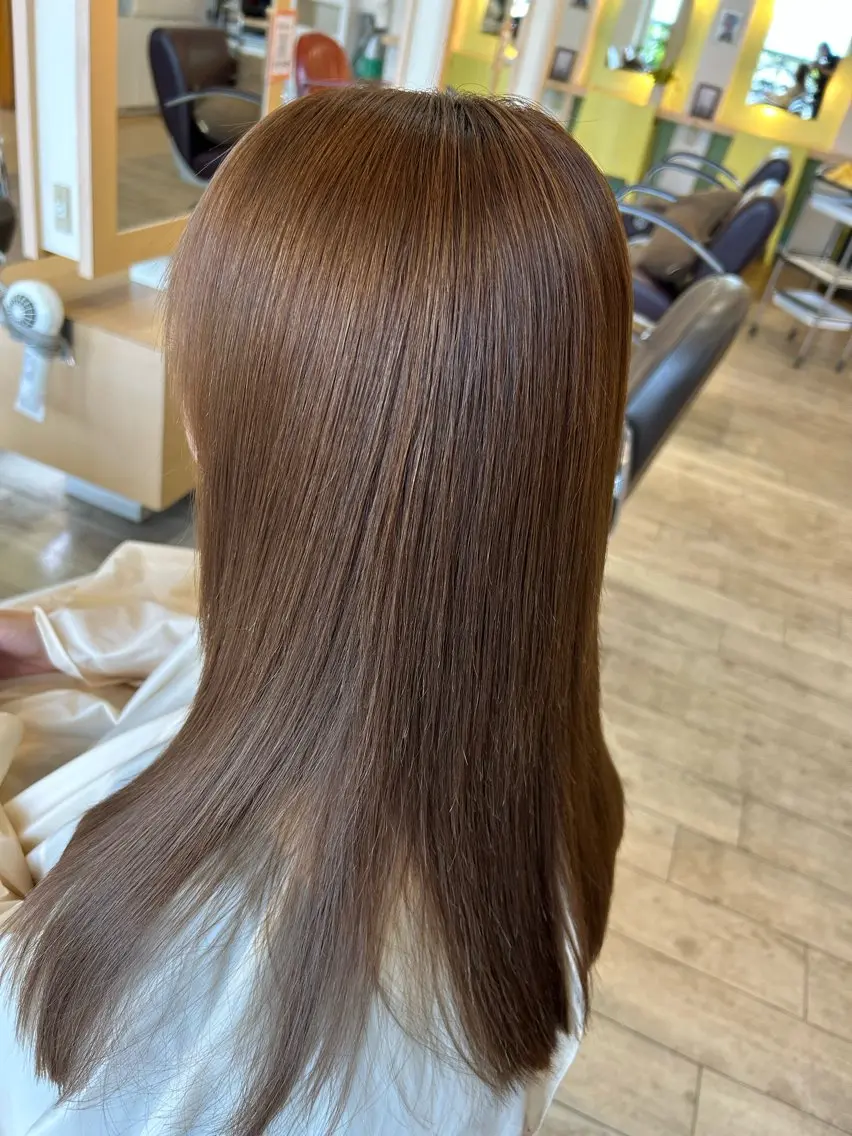 ロング 髪質改善 縮毛矯正 縮毛矯正 浅見 真衣のヘアスタイル