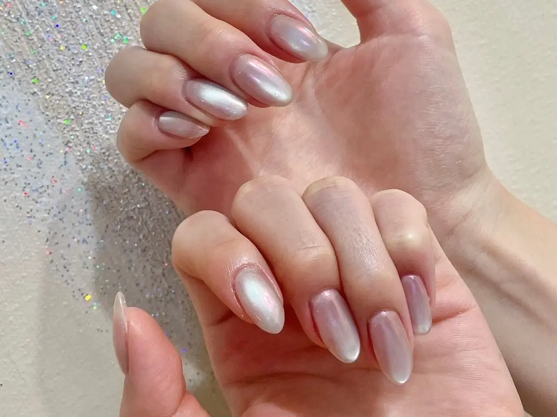 ネイル オーロラネイル フットネイル フレンチネイル ジェルネイル マグネットネイル ハンドネイル kiki nail &brow二子玉川のネイルデザイン
