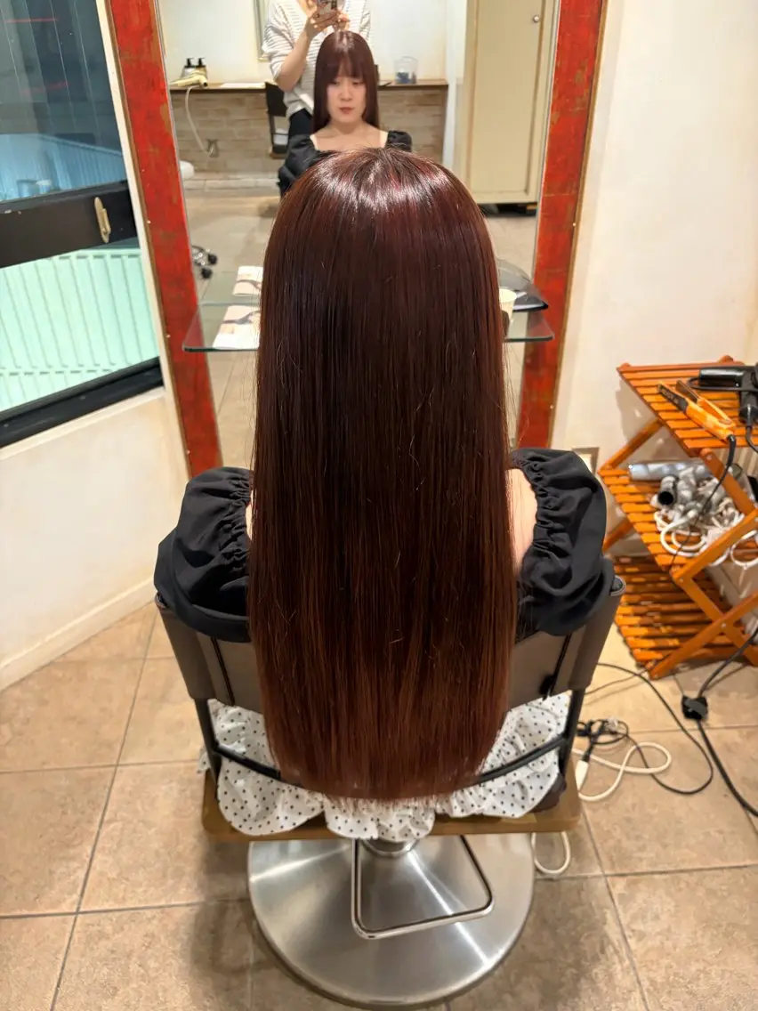 ロング ピンクブラウン 🫧 舘藤 陽菜 🤍のヘアスタイル