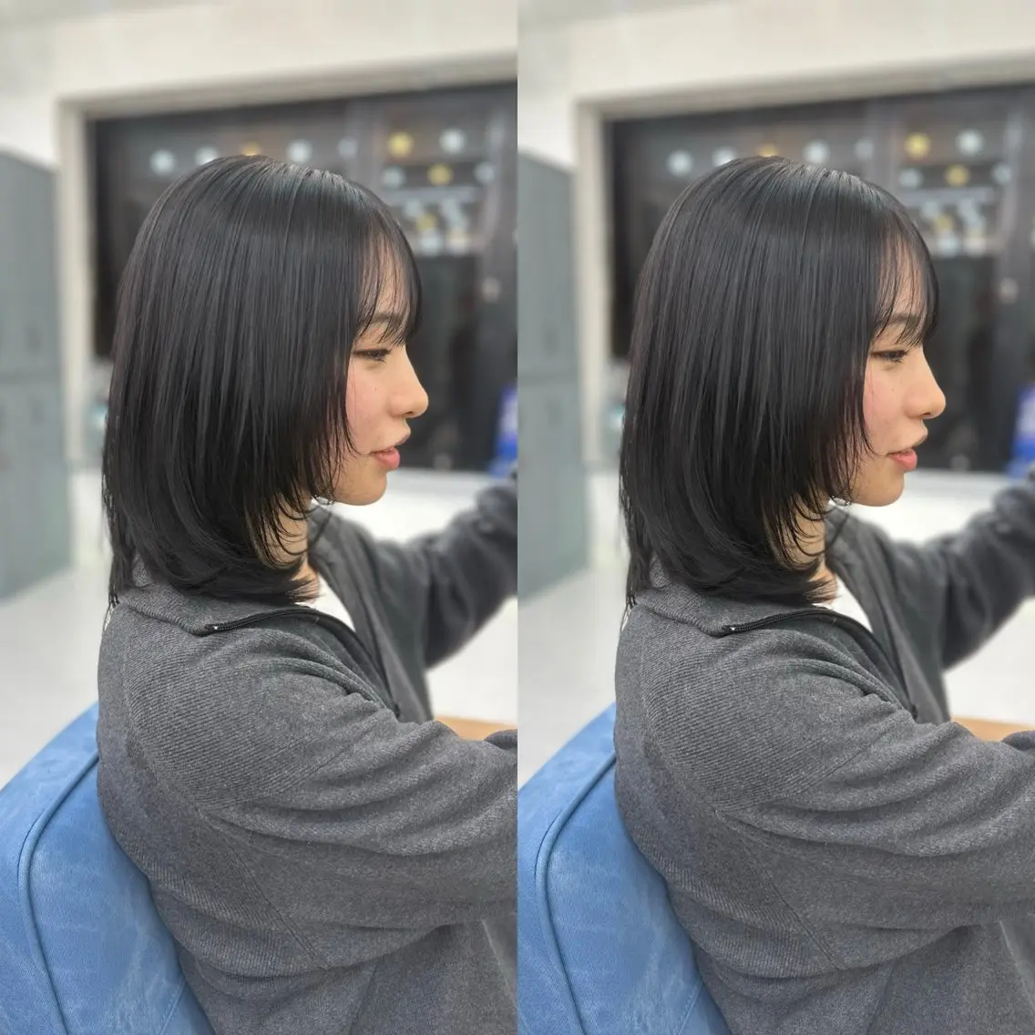 ミディアム 髪質改善🩵縮毛矯正 代々木/木下のヘアスタイル