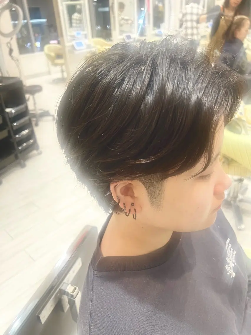 ショート パーマ パーマ メンズ特化☝️添田 好恵のヘアスタイル