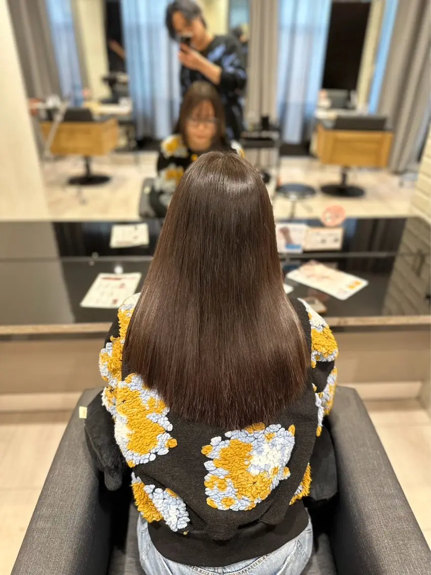 ロング 縮毛矯正 unique RINNEのヘアスタイル