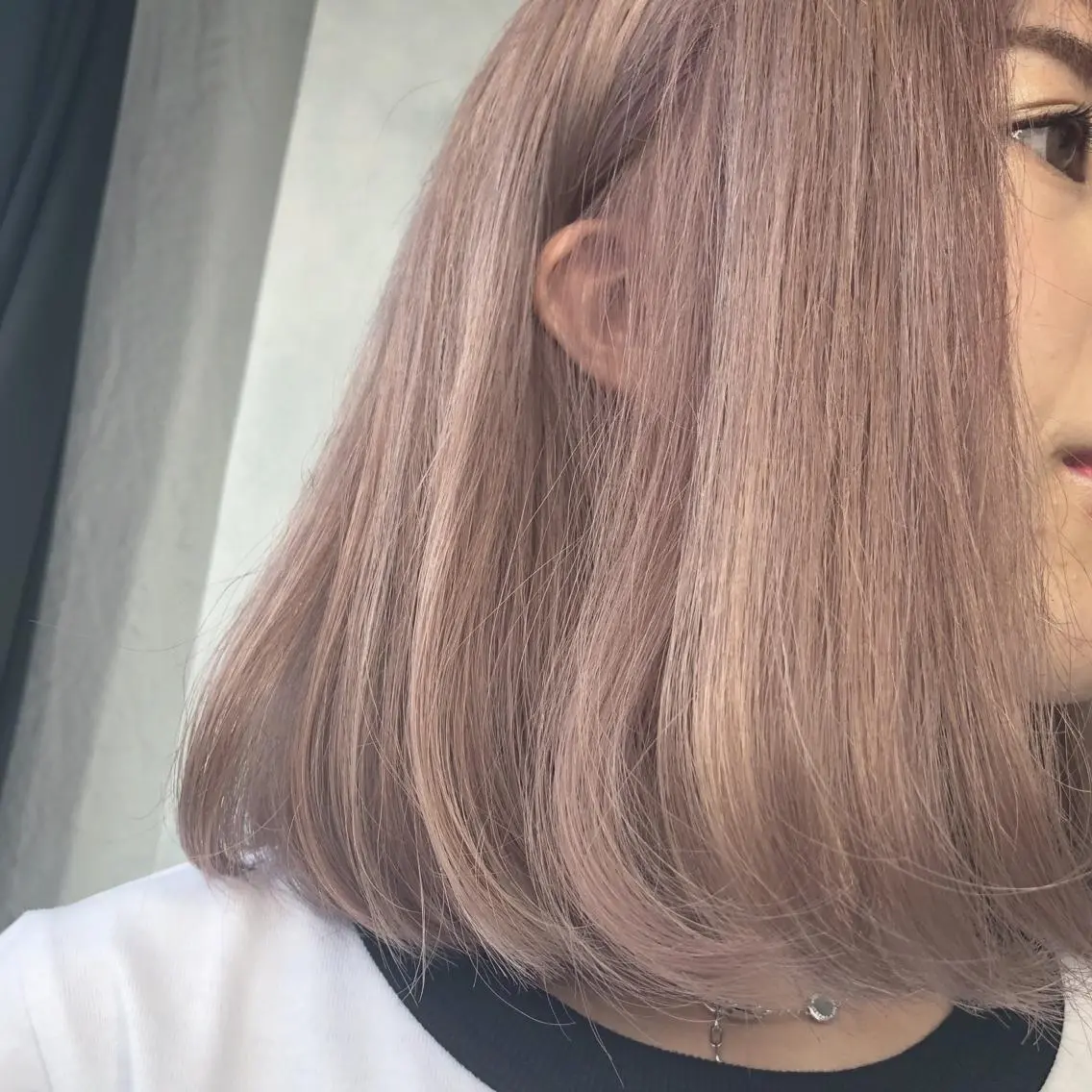 セミロング カラー ベージュカラー ピンクカラー ORIKA 美容室のヘアスタイル