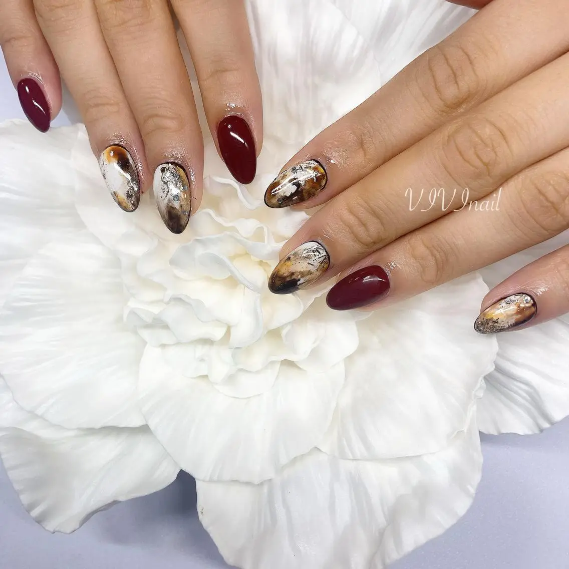 ネイル ニュアンスネイル ハンドネイル vivi nailのネイルデザイン