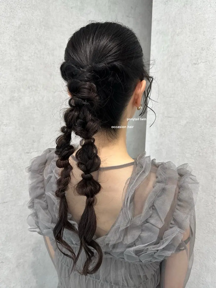ロング ヘアアレンジ ヘアセット 韓国レイヤーカット/ 艶カラー/ noaのヘアスタイル
