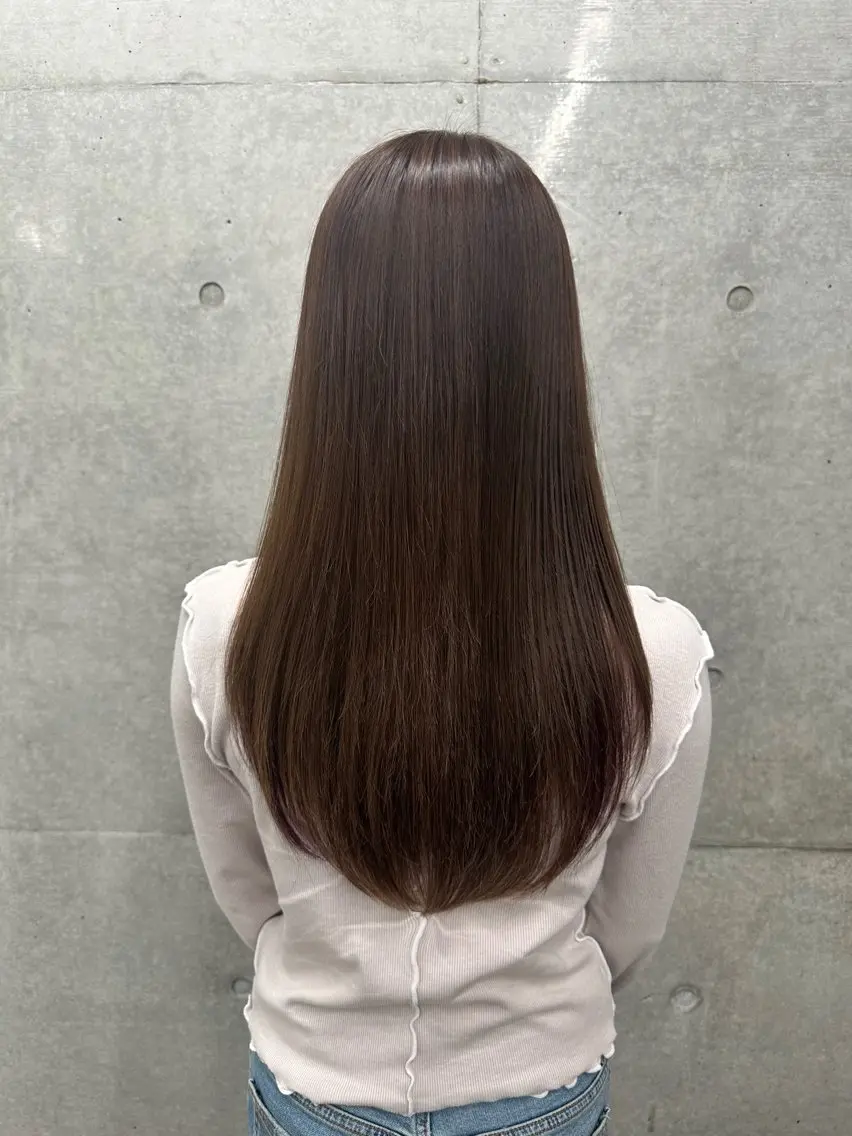 ロング カラー 縮毛矯正 トリートメント 原宿アンリ 山下卓也のヘアスタイル