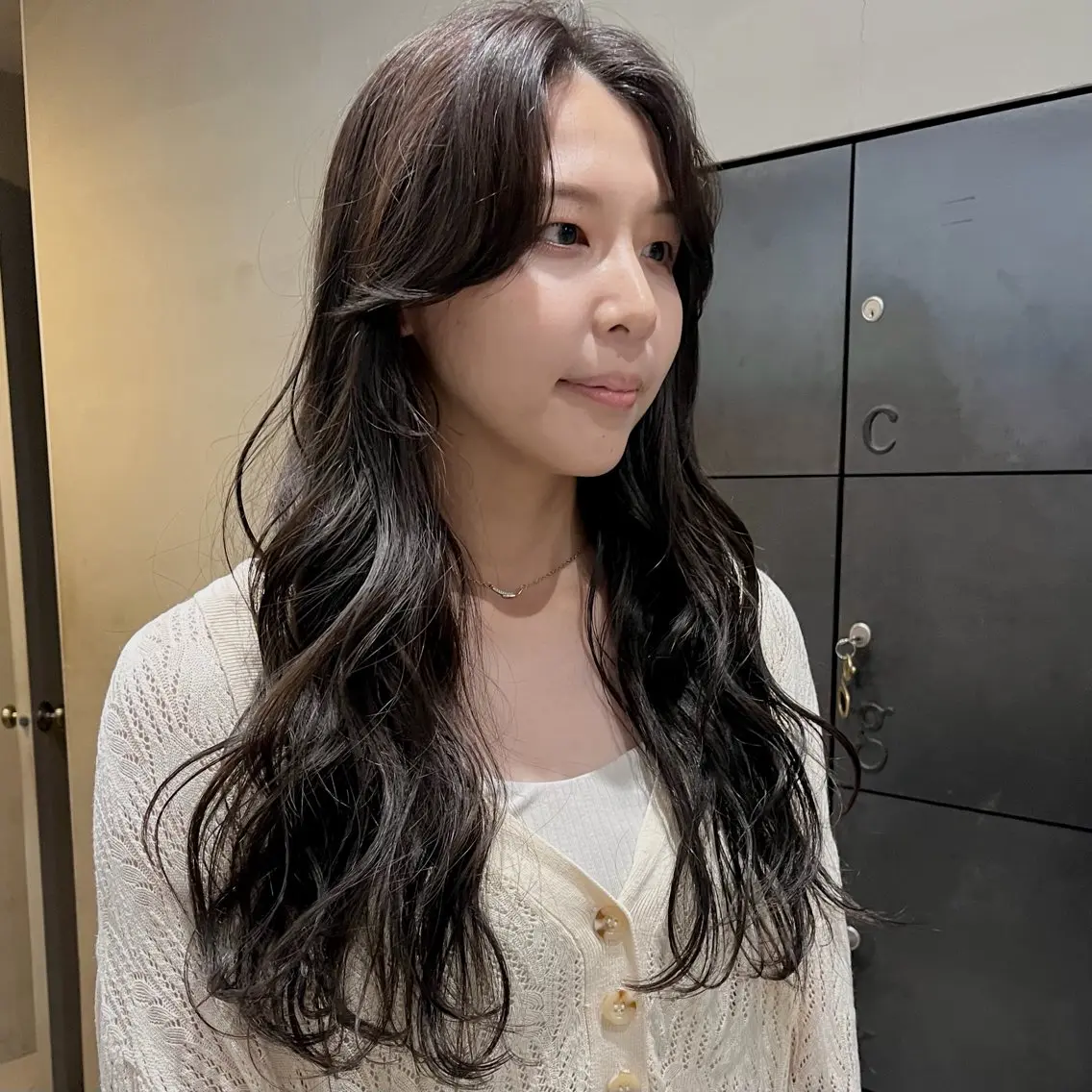 ロング カラー ロングレイヤー ブラウンカラー ナチュラルブラウン レイヤーカット ロング カット ヘアカラー なな/ICI/レイヤ ーパーマ/上前津のヘアスタイル