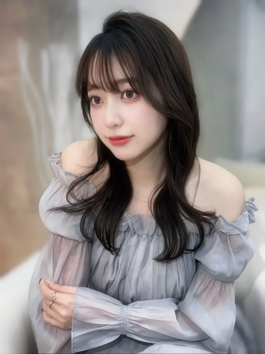 ロング カラー ヘアカラー トリートメント 💎あおい💎大宮 🦋ワンカラー🦋のヘアスタイル