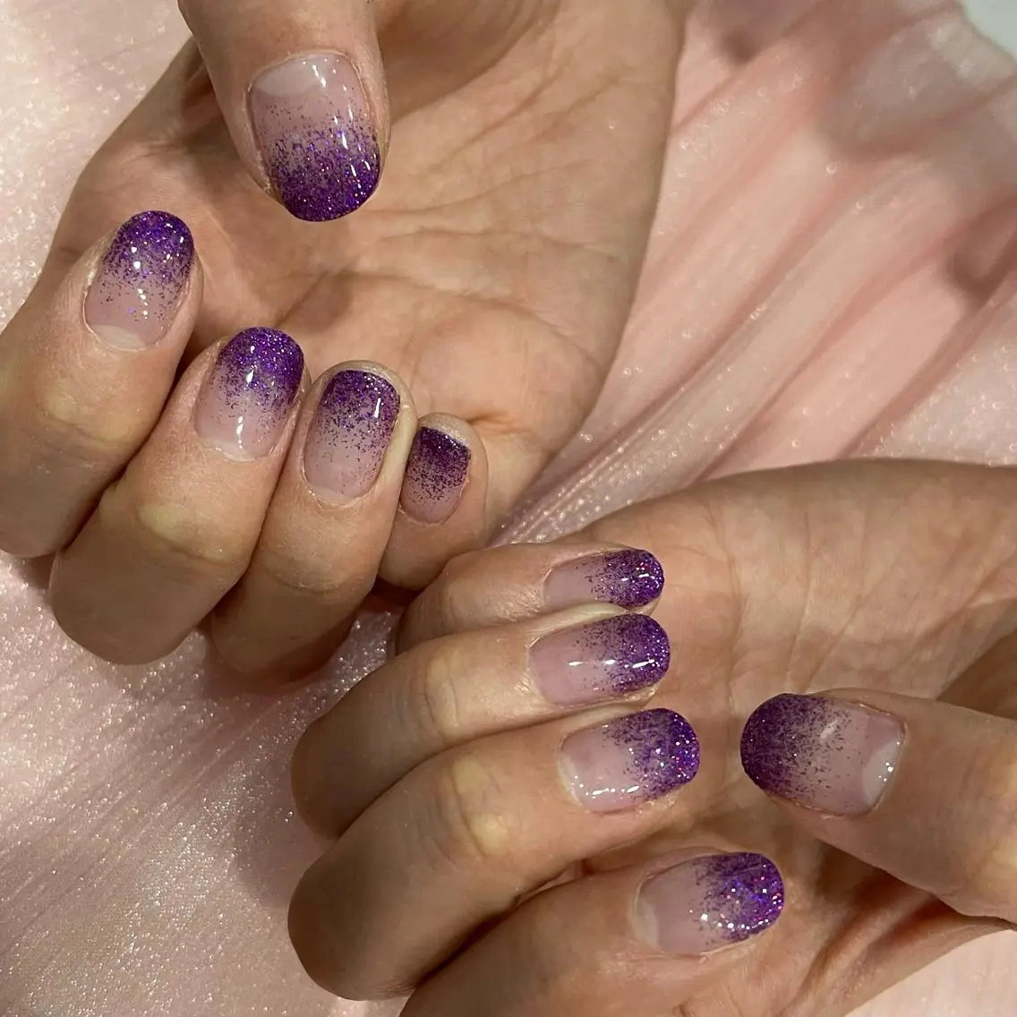 ネイル グラデーション ラメ(グリッター) ラメグラデーション Wish Nail 恒川のネイルデザイン