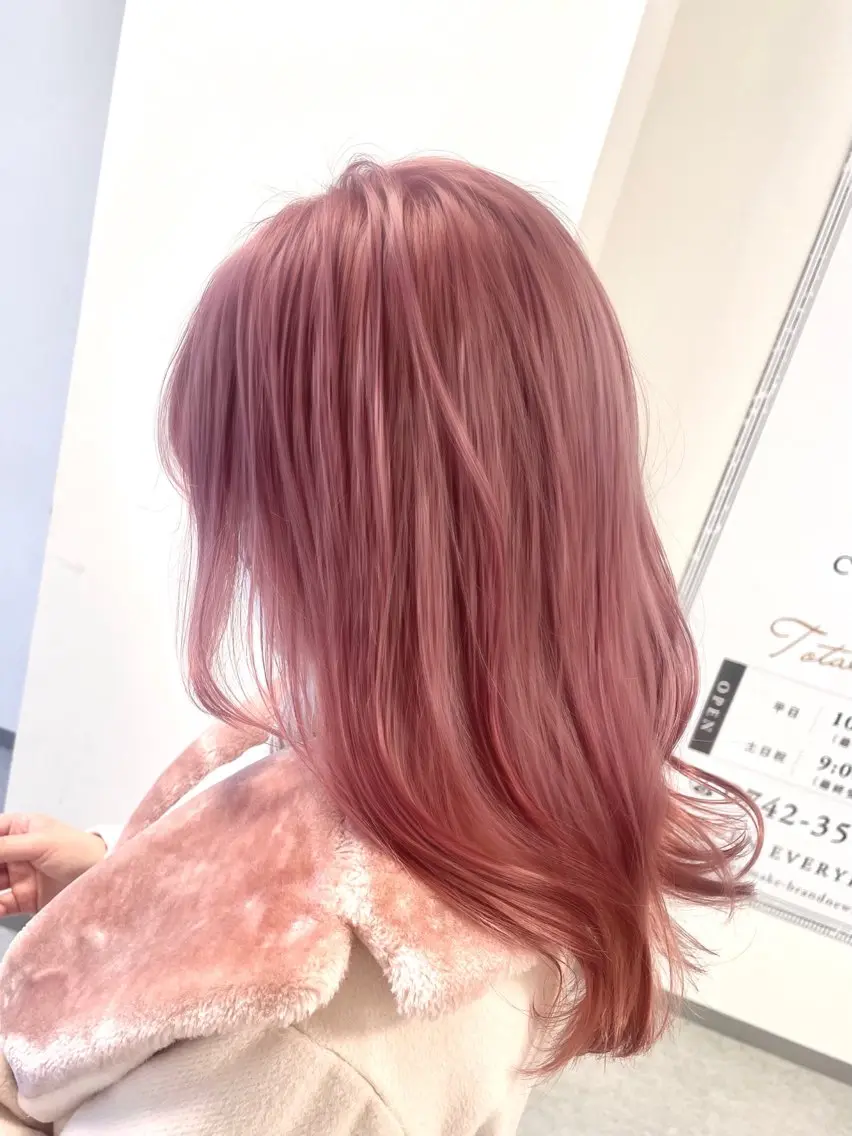 ミディアム カラー 心斎橋/ブリーチなし 髪質改善/レイヤーのヘアスタイル