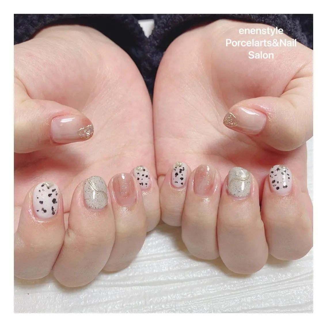 ショート ネイル ハンドネイル 🐾enen style 🐾のネイルデザイン