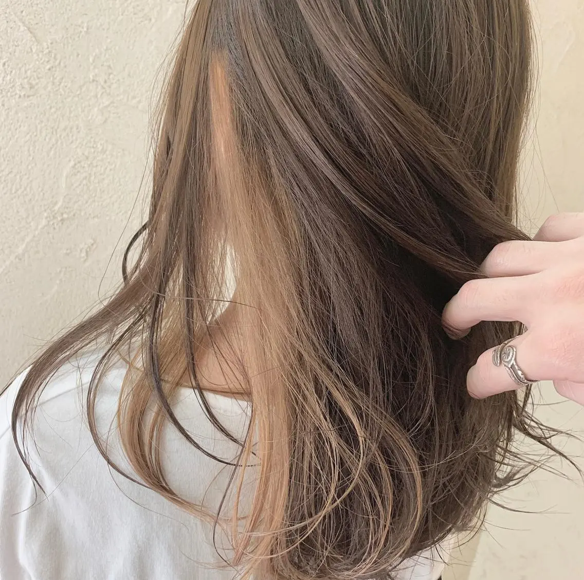 セミロング カラー ベージュカラー 髪質改善色素改善特化 keiのヘアスタイル