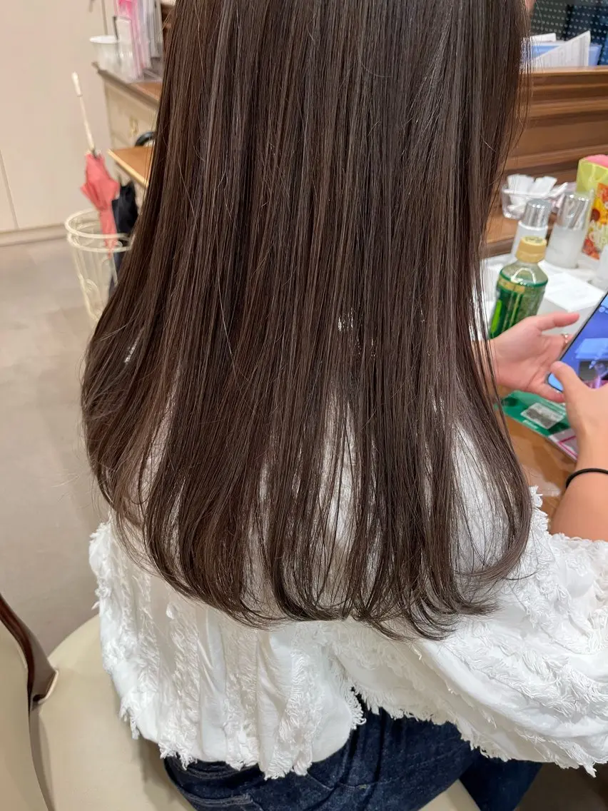 ロング カラー 透明感カラー ハイライトカラー ハイライト ヘアカラー トリートメント サソウ ユリエ🥥のヘアスタイル