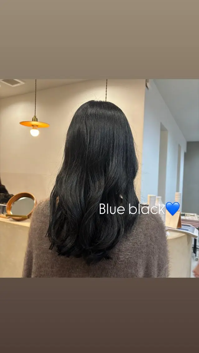 ロング カラー 黒髪 ヘアカラー 服部　心春 ｜カラーモデル募集のヘアスタイル