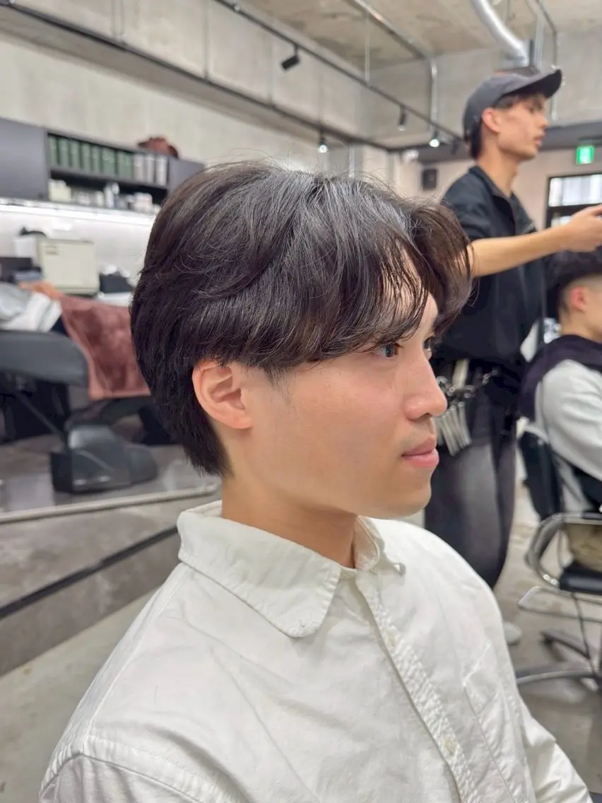 【🌀直毛男子向け】朝ラク!ナチュラルメンズパーマ+カット 新規¥8,000の写真